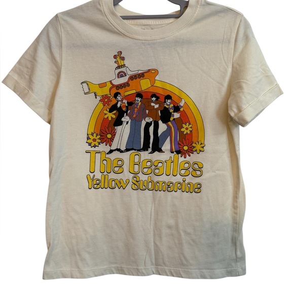 The Beatles Tops - The Beatles Yellow Submarine T-Shirt - Cream and Orange